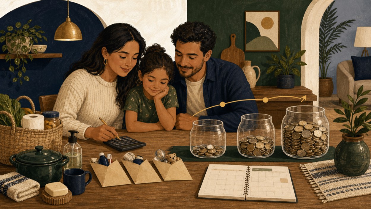 Una familia construye su fondo de emergencia en tres etapas